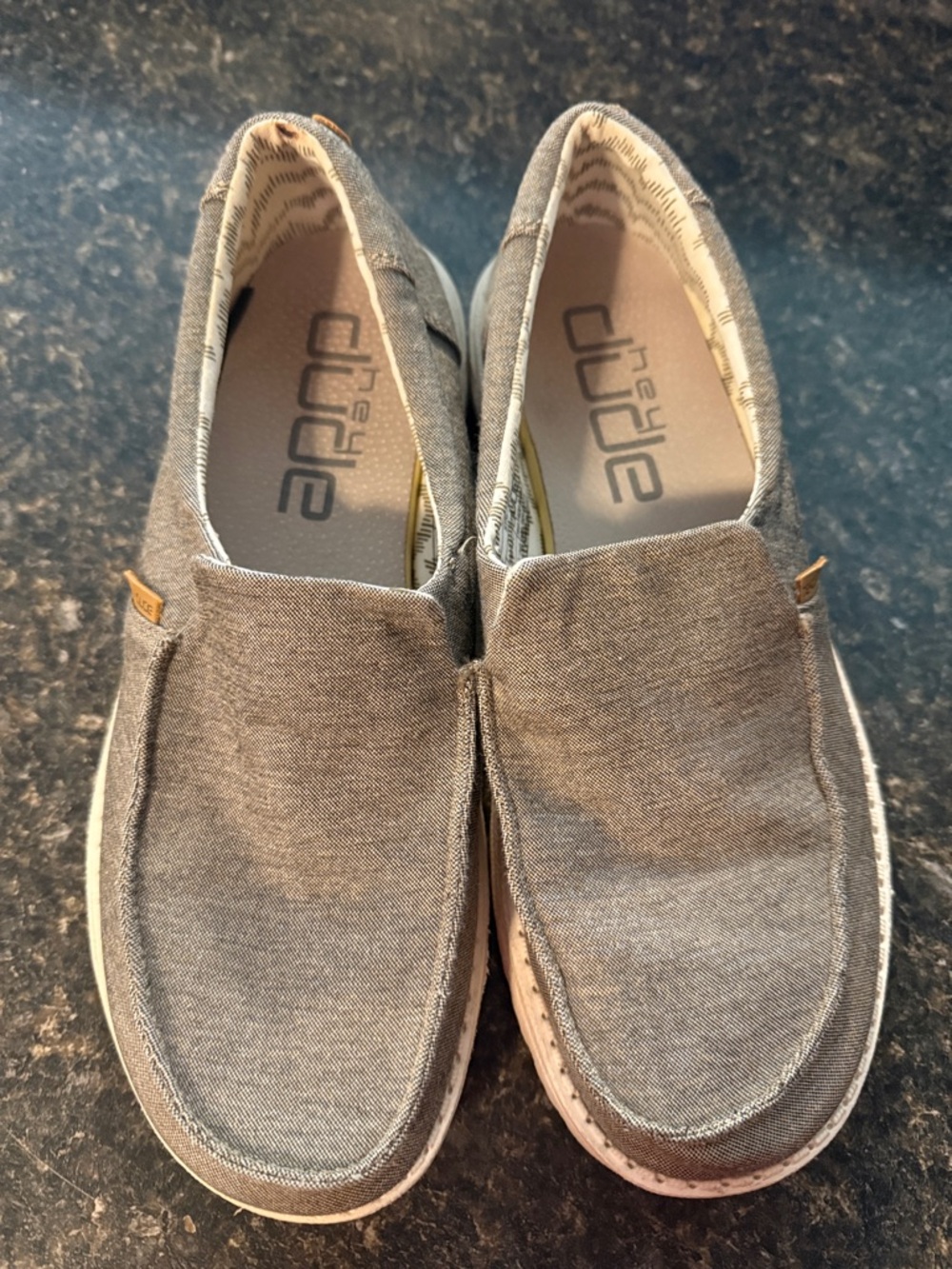 Hey Dude Women's Gray/Tan Slip-On Flats